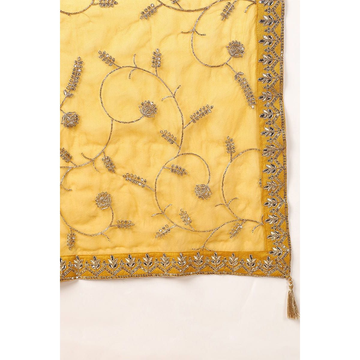 Elegant Yellow Silk Blend Anarkali Suit for Women | Festive Ethnic Wear | Perfect for Diwali, Weddings & Special Occasions
