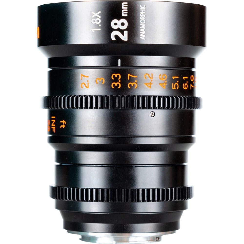 Vazen 28mm T2.2 1.8X Anamorphic Lens for Micro Four Thirds (MFT) Cameras - Amber Coating | Perfect for Cinematic Filmmaking, Music Videos & Professional Photography