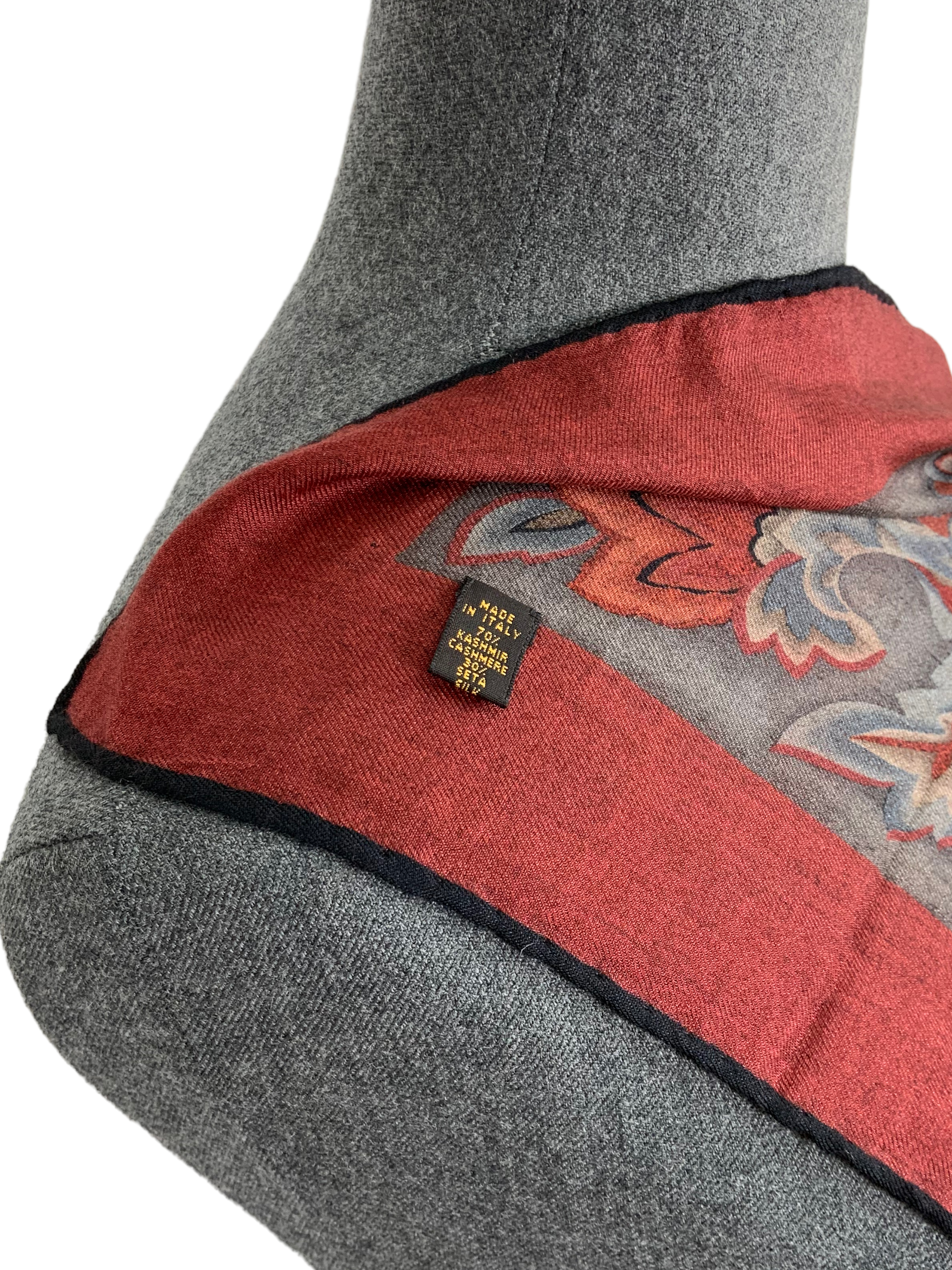 Loro Piana Floral Cashmere Shawl Scarf - Luxury Soft Wrap for Women, Elegant Winter Accessory for Parties, Weddings & Travel