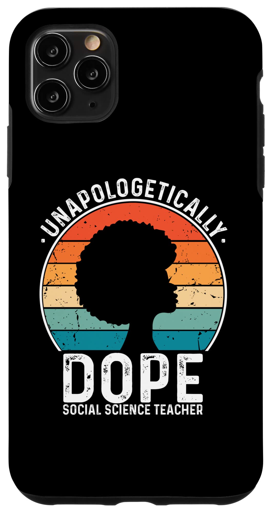 iPhone 11 Pro Max Case - Afro Pride Design for Teachers | Durable Protective Cover for Social Science Educators | Perfect for Classrooms & LGBTQ+ Pride Events