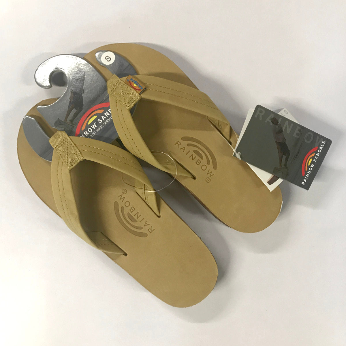 Original Rainbow 302 ALTS Premier Leather Double Layer Flip Flops for Men - Thick Strap Sandals with Arch Support | Beach, Pool, Vacation & Summer Comfort Footwear