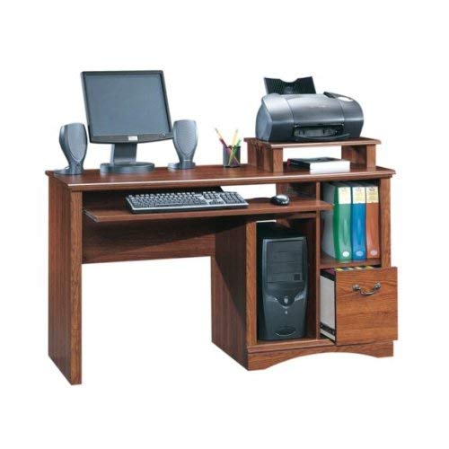 Sauder Camden County Computer Desk with Planked Cherry Finish - Modern Home Office Desk for Work & Study, Perfect for Small Spaces & Apartments