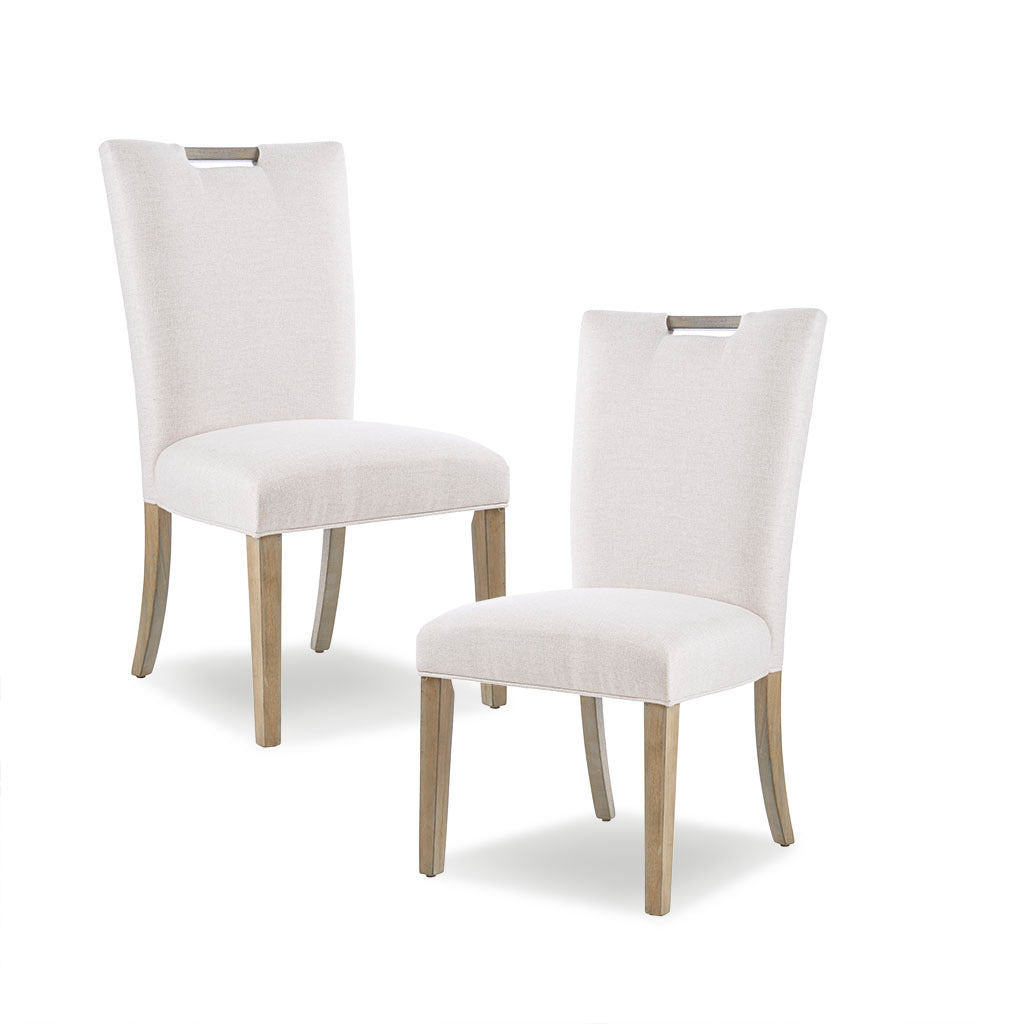 Braided Rattan Dining Chairs Set of 2 - Modern Woven Accent Chairs for Kitchen, Patio, and Dining Room - Natural Boho Style Home Decor