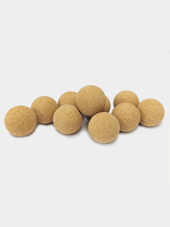 Premium Cork Massage Balls for Yoga & Therapy - Pack of 10 | Ideal for Deep Tissue Massage, Myofascial Release & Muscle Recovery After Workouts