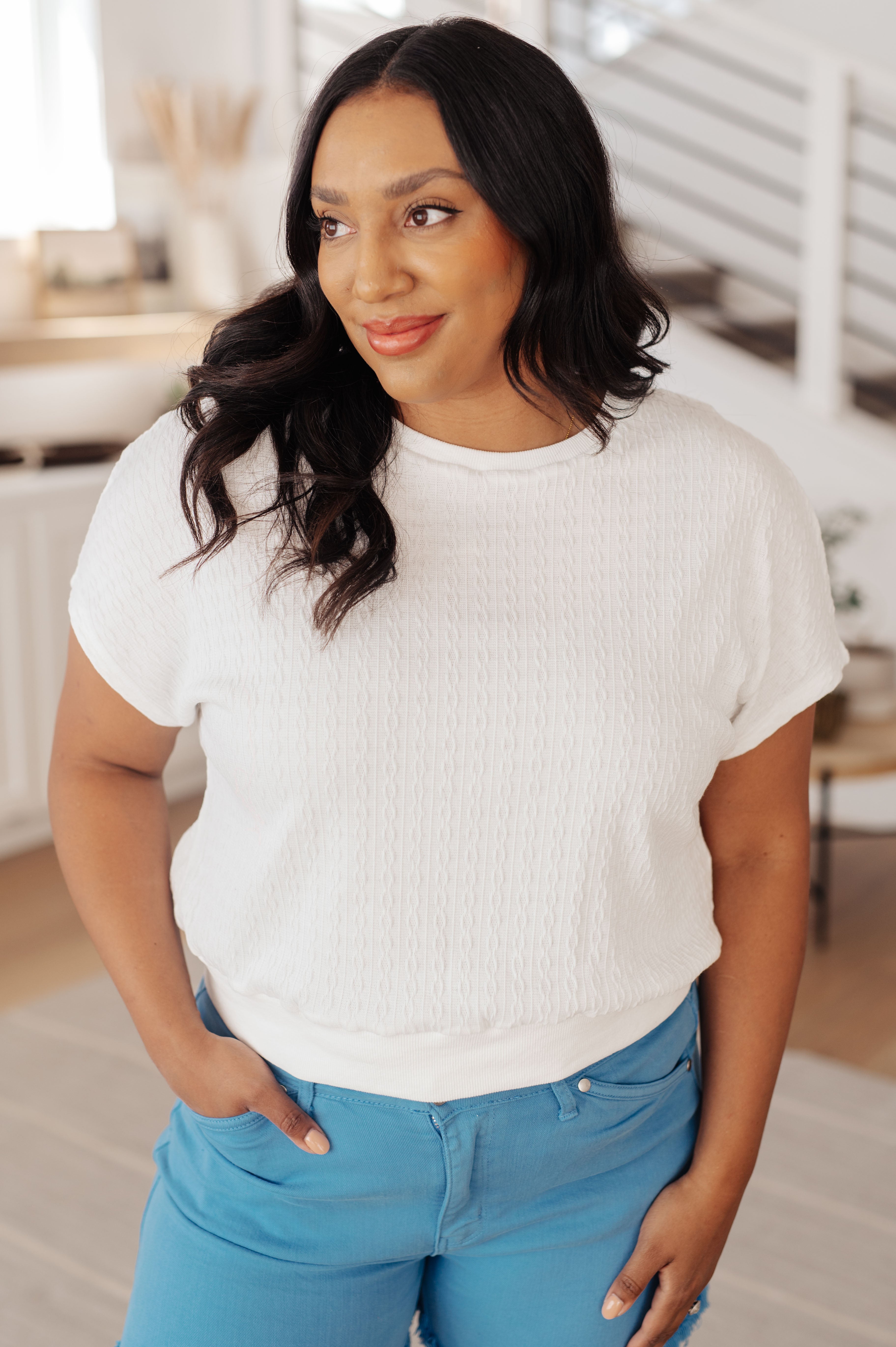 Clearly Classic Short Sleeve Women's T-Shirt in White | Soft Cotton Casual Tee for Everyday Wear, Work & Weekend Outfits