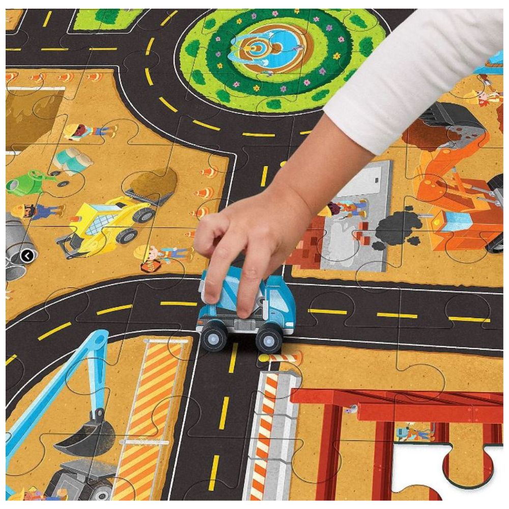 Peaceable Kingdom Construction Site Puzzle & Play Set – Fun Educational Toy for Kids, STEM Learning Activity – Perfect for Preschoolers & Toddlers at Home or Classroom