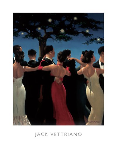 Waltzers Jack Vettriano Italy Dance Romance Night Under Stars Love Art Print - 14.5x17 Image Size, 15.75x19.5 Inches Overall - Perfect for Living Room, Bedroom & Office Wall Decor