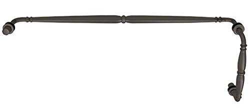 CRL Oil Rubbed Bronze Victorian Style 8-Inch Pull Handle & 24-Inch Towel Bar Set - Vintage Bathroom Hardware for Classic Home Decor
