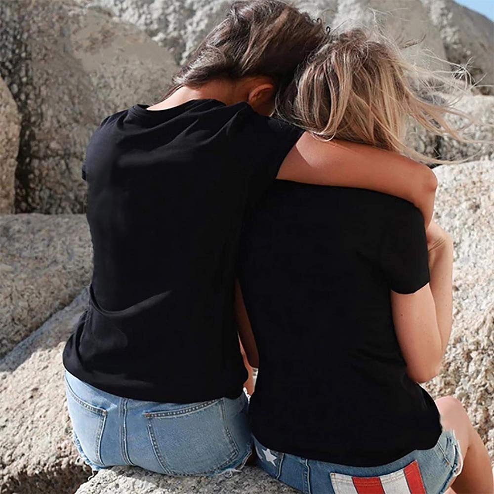 Best Friend Matching T-Shirts for Women & Teens - Soul Sister Couple Shirts | Funny BFF Gifts for Girls | Birthday, Sleepover & Friendship Day Outfits