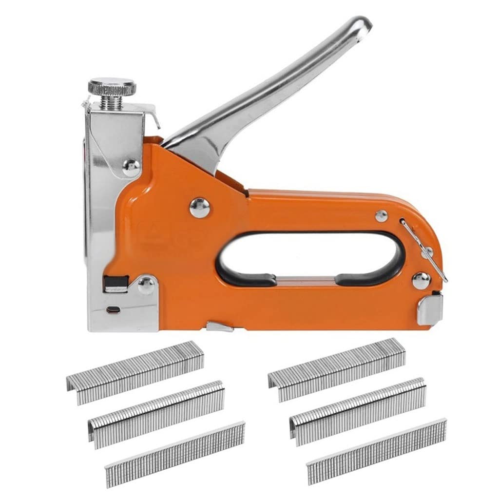 WEIE 3-in-1 Heavy Duty Manual Staple Gun - Upholstery, Furniture & Nailer Tool with 600 Staples - Perfect for Home DIY Projects, Woodworking & Crafting