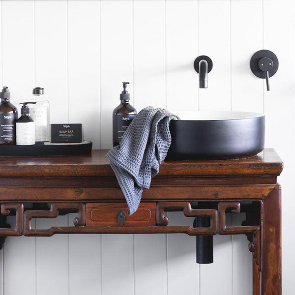 Eight Quarters Bellevue Circle Gloss White Porcelain Bathroom Sink - Perfect for Modern Vanities, Powder Rooms & Guest Bathrooms