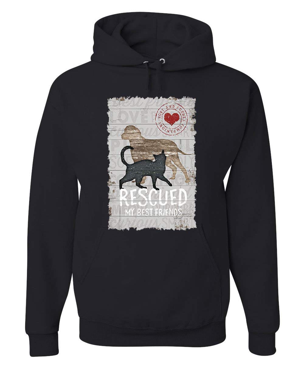 Rescued My Best Friend Hoodie - Cat & Dog Lovers Adopt a Pet Sweatshirt - Cozy Animal Rescue Apparel for Casual Wear & Outdoor Adventures