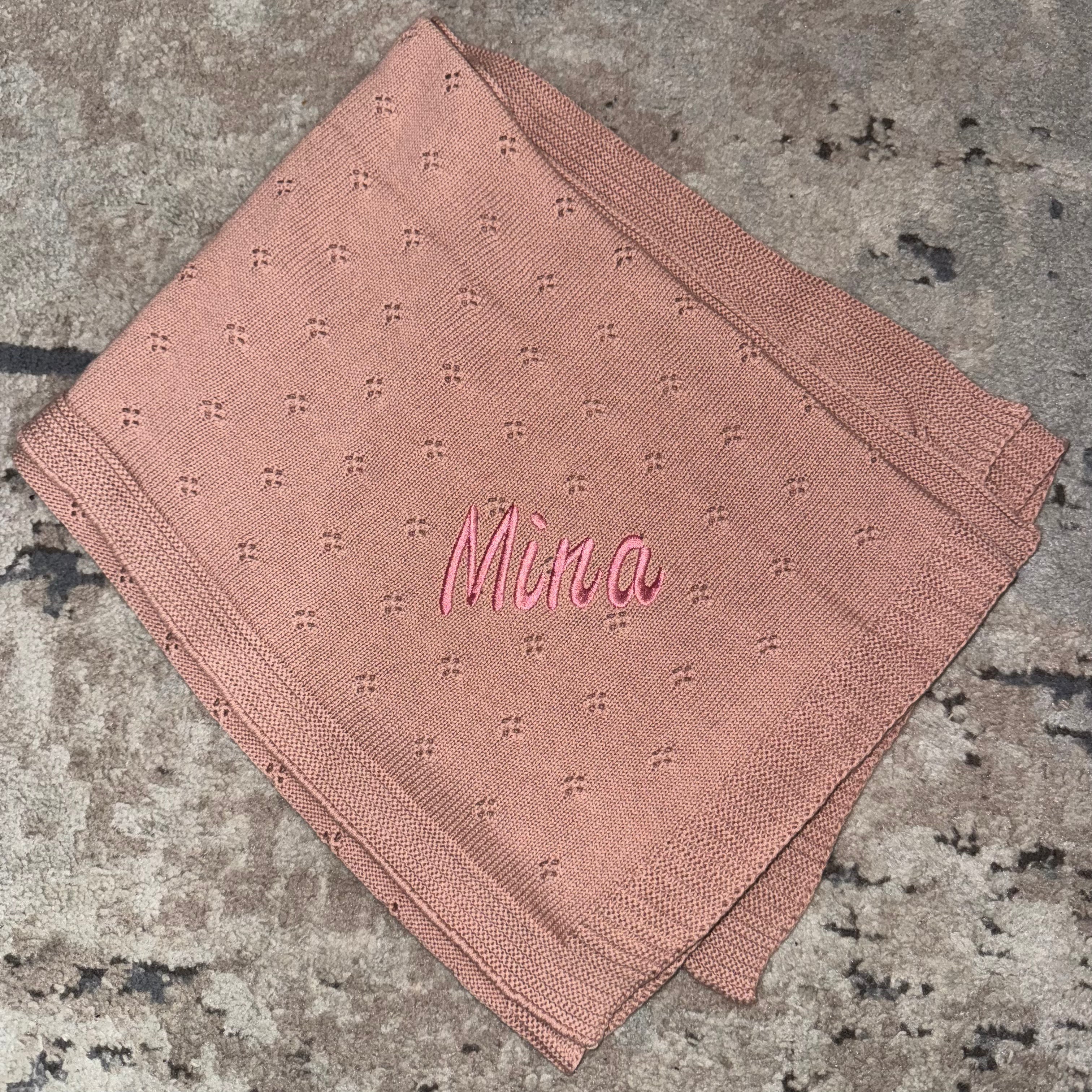 Domani Home Soft Flower Pale Pink Baby Blanket - Cozy & Breathable for Newborns, Infants, Toddlers - Perfect for Nursery, Swaddling, Stroller & Gift Giving