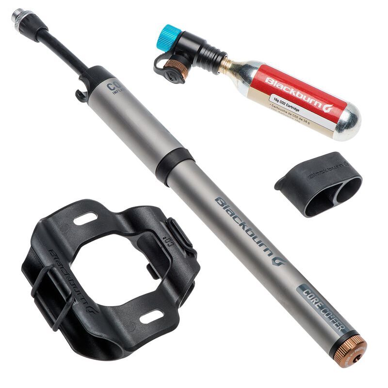 Blackburn Core CO2 Mini Bike Pump - Compact & Lightweight CO2 Inflator for Road & Mountain Bikes - Perfect for Quick Tire Inflation on Cycling Trips and Emergency Repairs