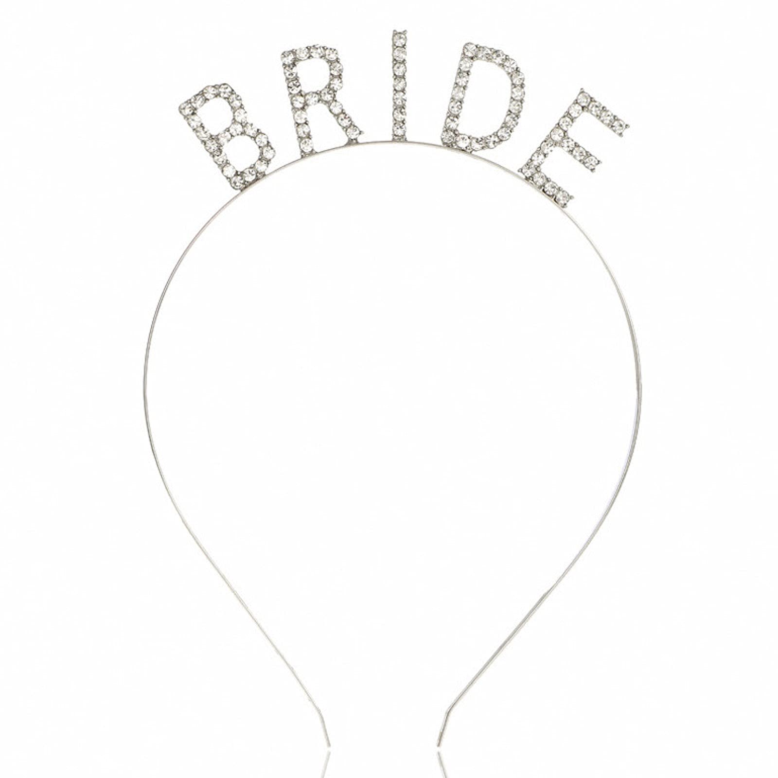 Sparkling Rhinestone Tiara Headband for Bachelorette Party, Bridal Shower & Wedding - Elegant Bride Hair Accessories for Special Occasions