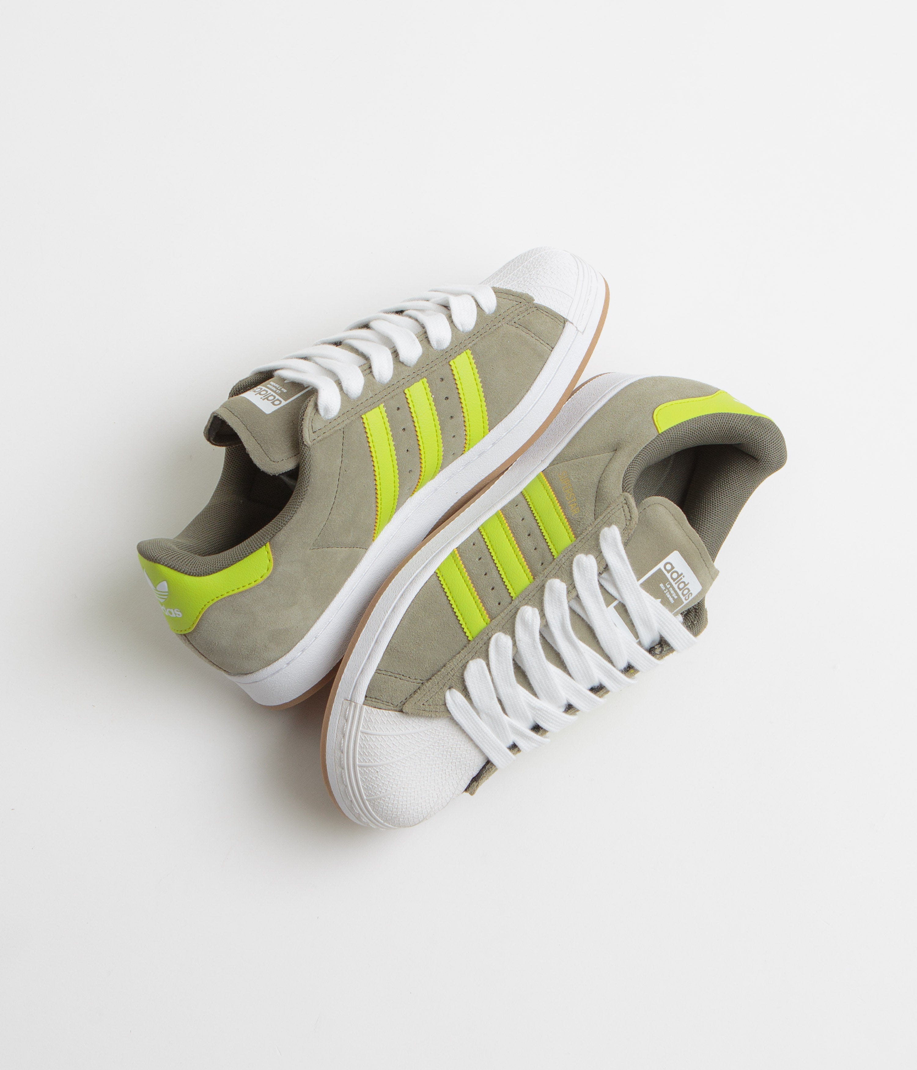 Adidas Superstar ADV Sneakers for Men & Women - Olive Strata/Semi Solar Yellow/Gold Metallic - Casual Streetwear & Everyday Comfort Shoes for Walking, Running & Gym