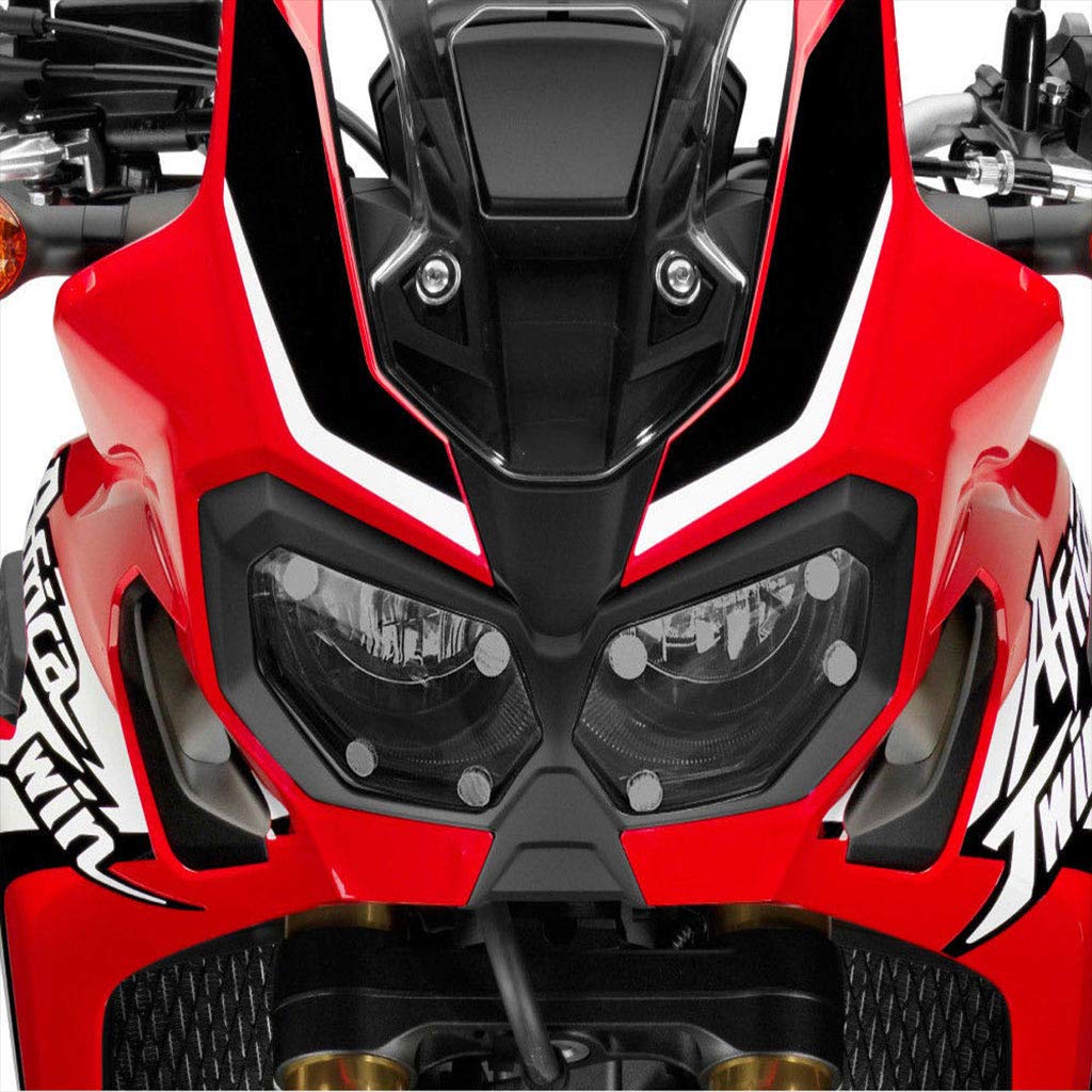 PSLER® Motorcycle Headlight Protector Cover - CRF1000L Africa Twin 2015-2019 Replacement Lens Shield (Black) | Durable Protection for Off-Road & Adventure Riding
