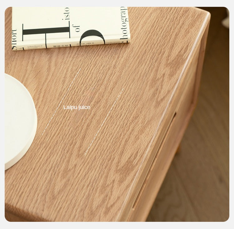 Solid Oak Wood Nightstand - Sturdy Bedside Table for Bedroom, Living Room, or Office - Perfect for Storage and Decor