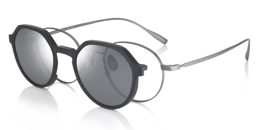 JINS x Snow Peak JINS Switch Titanium 017 Sunglasses - Lightweight Polarized Titanium Frame for Outdoor Activities, Hiking, and Travel