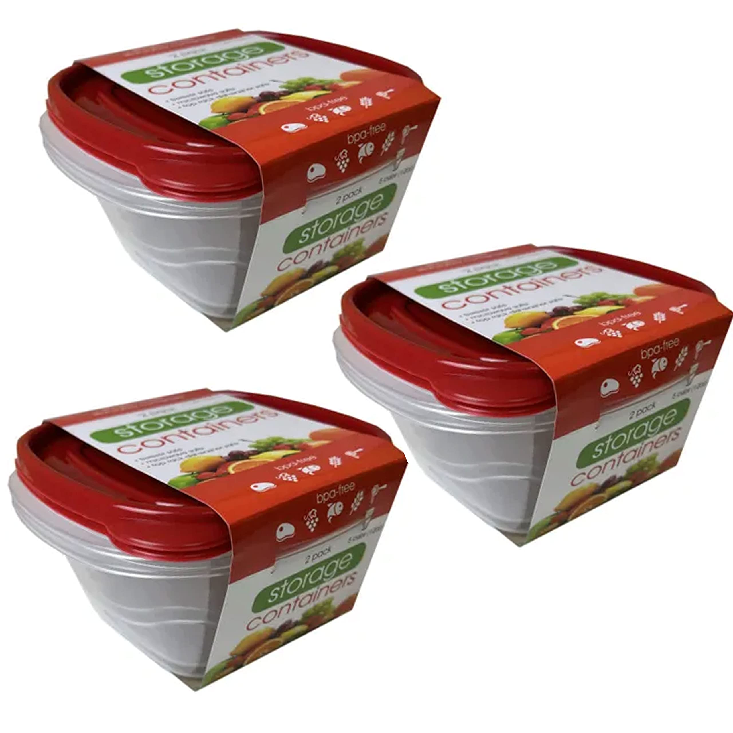 6 Large BPA-Free Reusable Food Storage Containers (1200ml) - Microwave, Freezer & Meal Prep Safe | Ideal for Leftovers, Lunches & Bulk Cooking