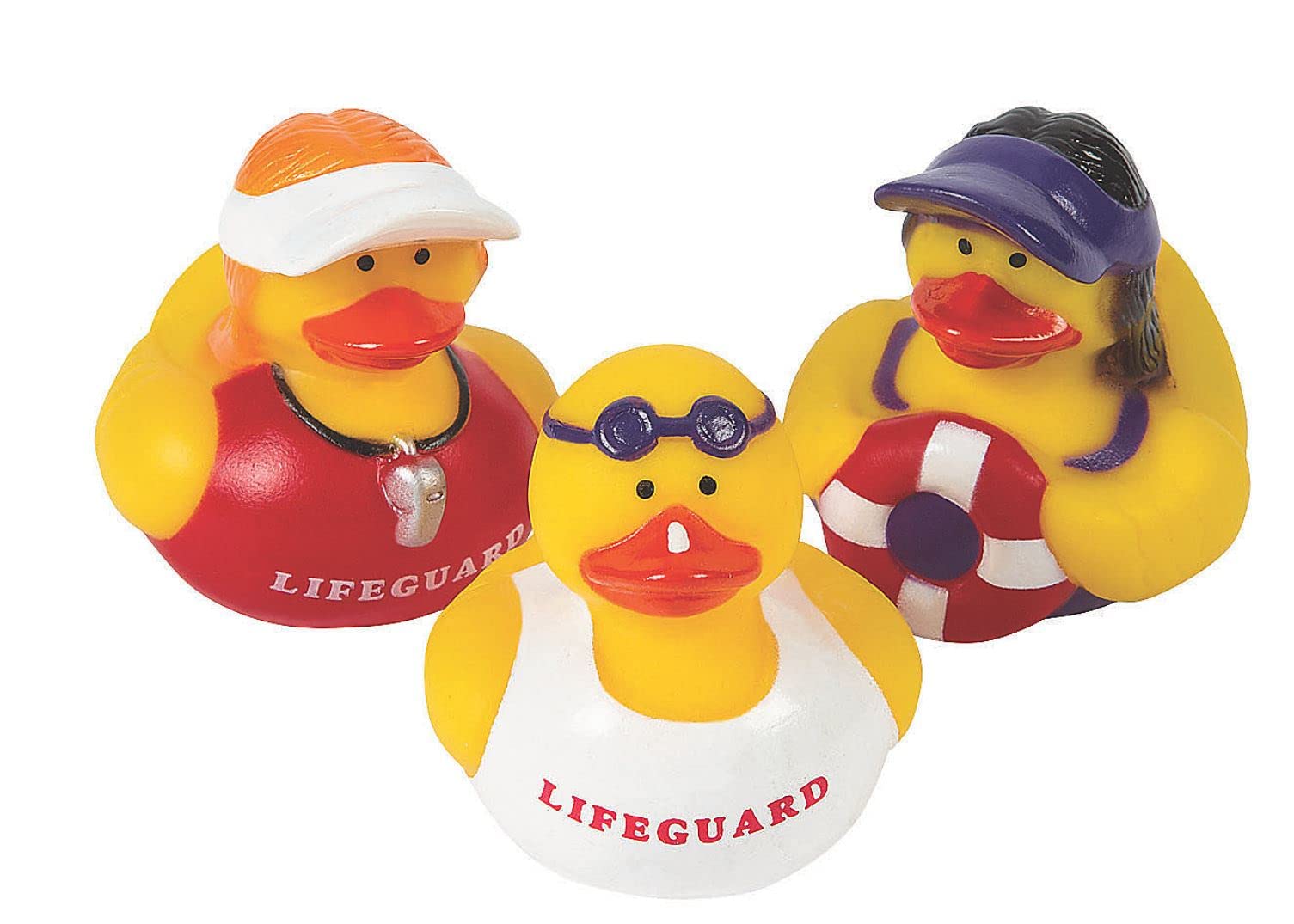12 Pack Lifeguard Rubber Ducks - Fun Pool Party Favors, Beach Themed Bath Toys for Kids | Perfect for Summer Parties, Baby Showers & Pool Safety Education