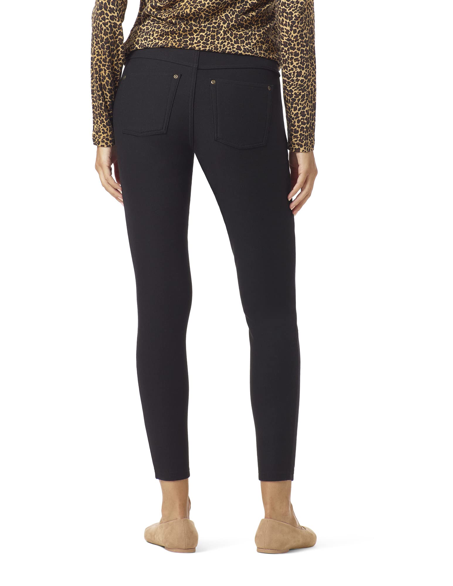 HUE Women's Ultra Soft Fleece Lined Denim Leggings - Stretchy Jeggings for Winter, High Waist Skinny Jeans - Perfect for Casual Wear, Work & Cold Weather Outfits