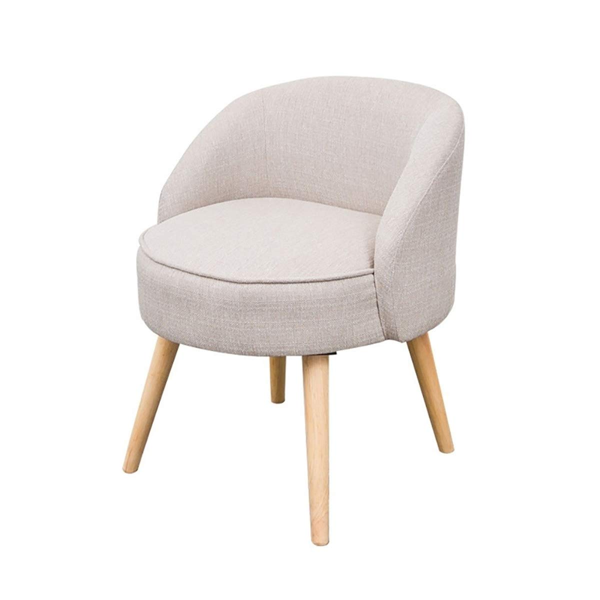 Kids Armchair with Wooden Legs - Upholstered Sofa Chair for Children, Soft Linen Fabric & Sturdy Wood Frame - Perfect for Playroom, Bedroom or Gift (Beige)