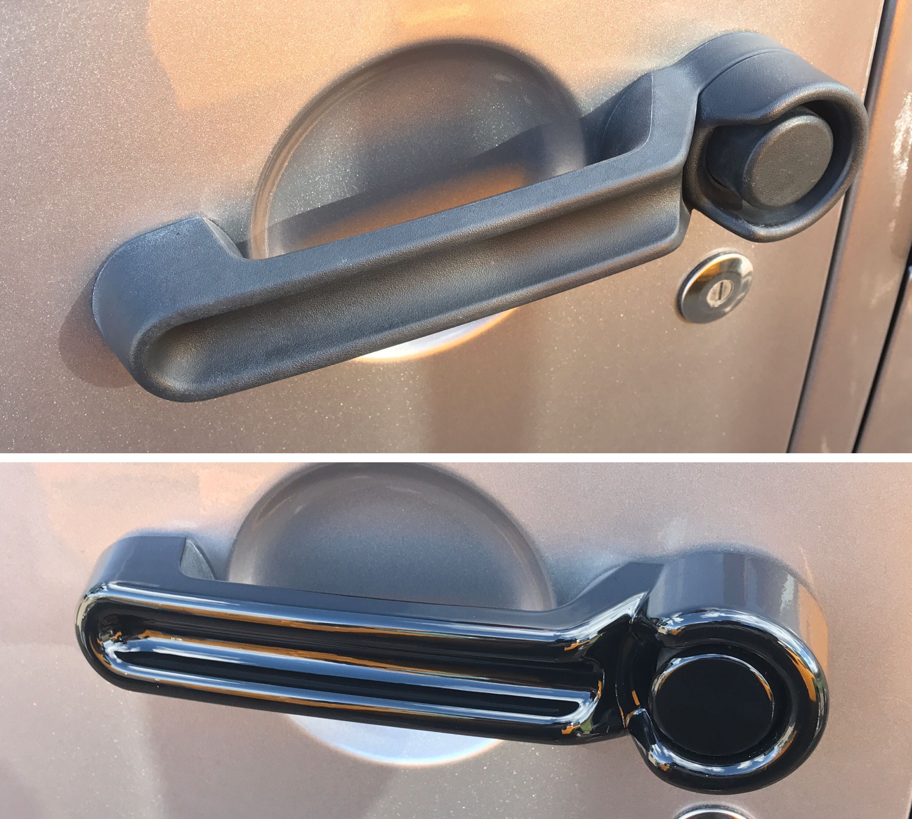 Glossy Black Chrome Delete Door Handle Cover for Cars - No Smart Key (DH6122BLK) | Upgrade Your Vehicle's Exterior Style & Protection