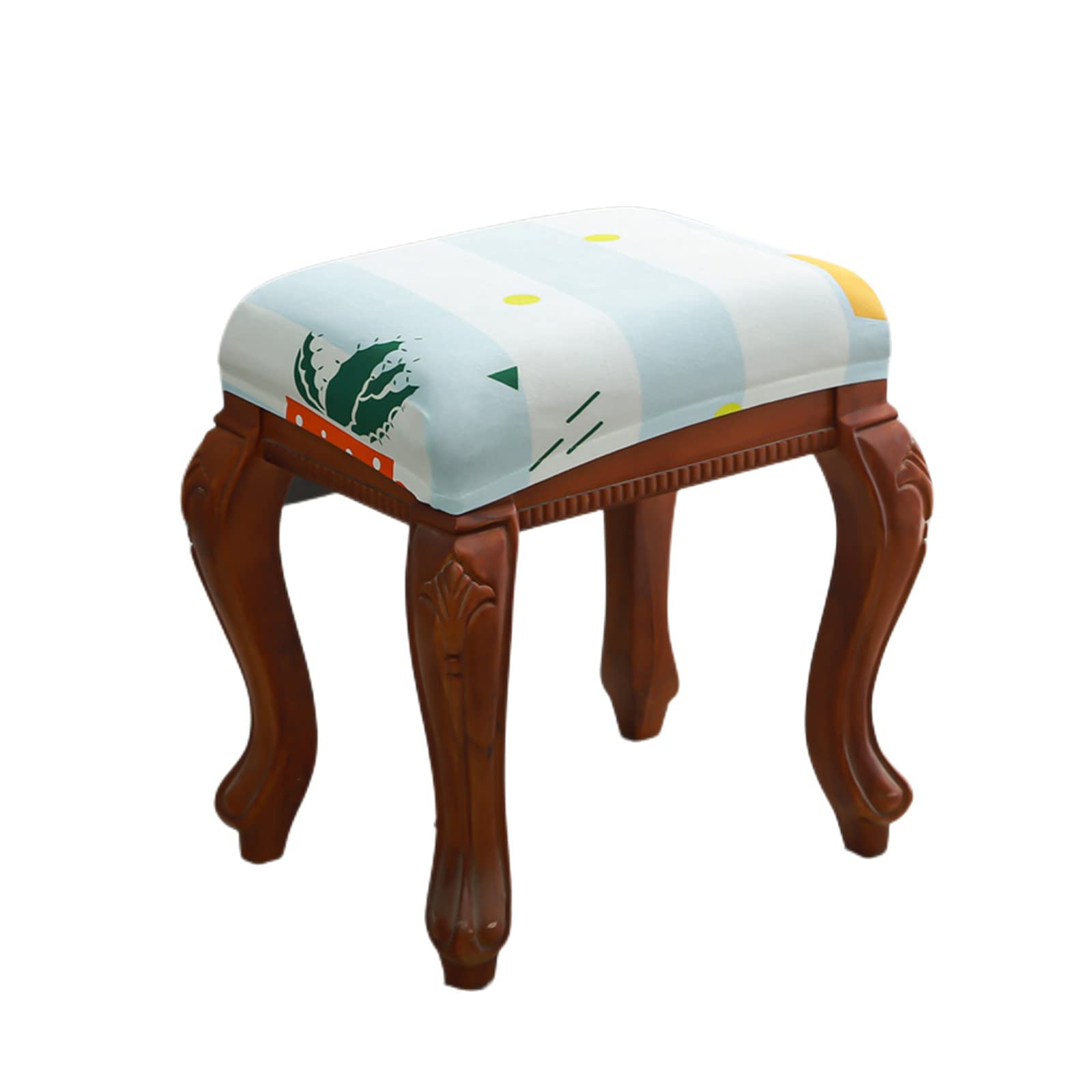 Elastic Rectangle Bar Stool Covers - Stretchable Foot Stool Seat Cushion Covers for Vanity, Dressing Chairs & Counter Stools - Perfect for Home Decor, Kitchen, Living Room & Bedroom Use