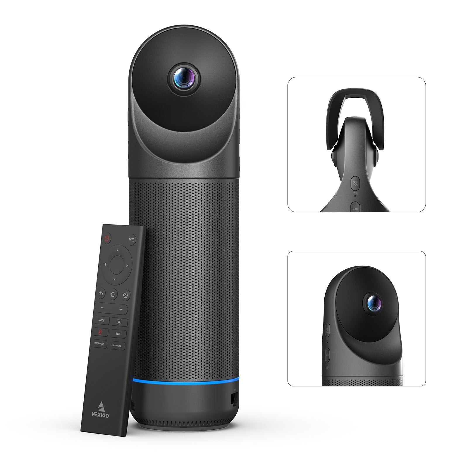 NexiGo 360° Conference Webcam with Auto Tracking - 1080p HD Video for Zoom, Teams & Skype Meetings - Perfect for Home Office, Virtual Classrooms & Business Presentations