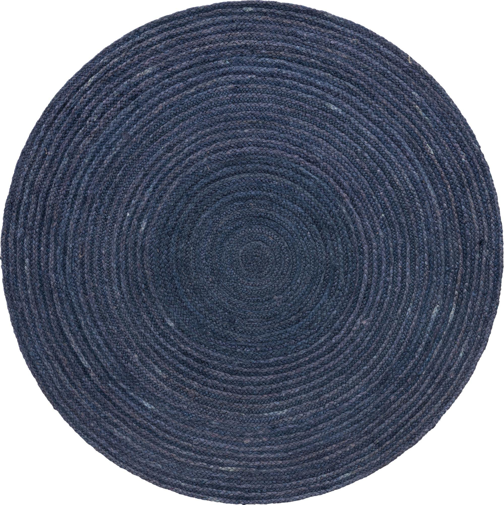 Unique Loom Braided Jute Collection Area Rug - Dhaka 5'1