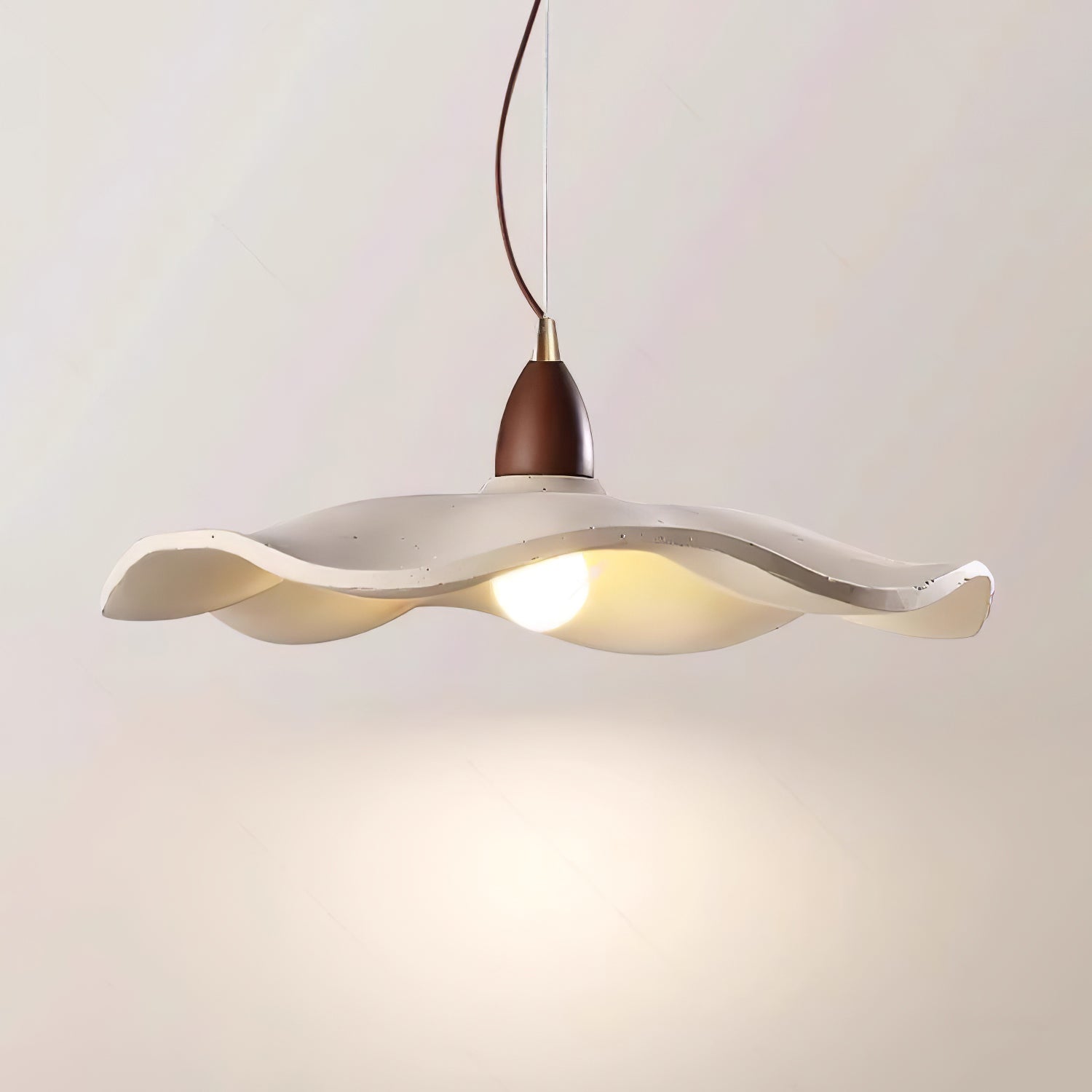 Modern Cement Wave Pendant Light - Industrial Style Hanging Lamp for Kitchen Island, Dining Room & Living Room Decor
