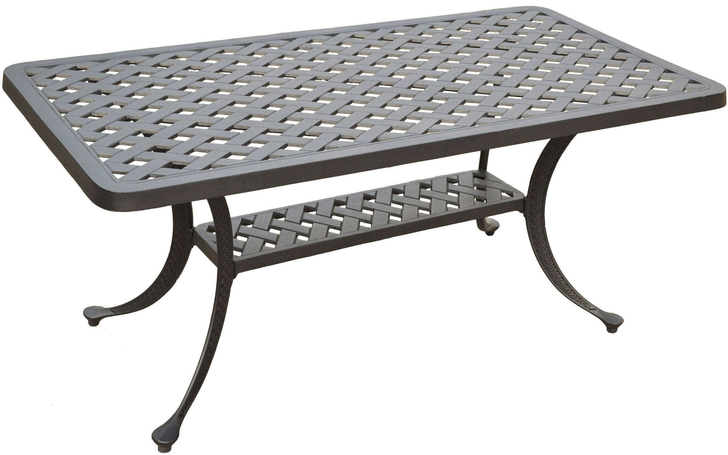 Crosley Sedona Weather-Resistant Cast Aluminum Outdoor Coffee Table - Black - Perfect for Patio, Deck, Porch & Garden Furniture
