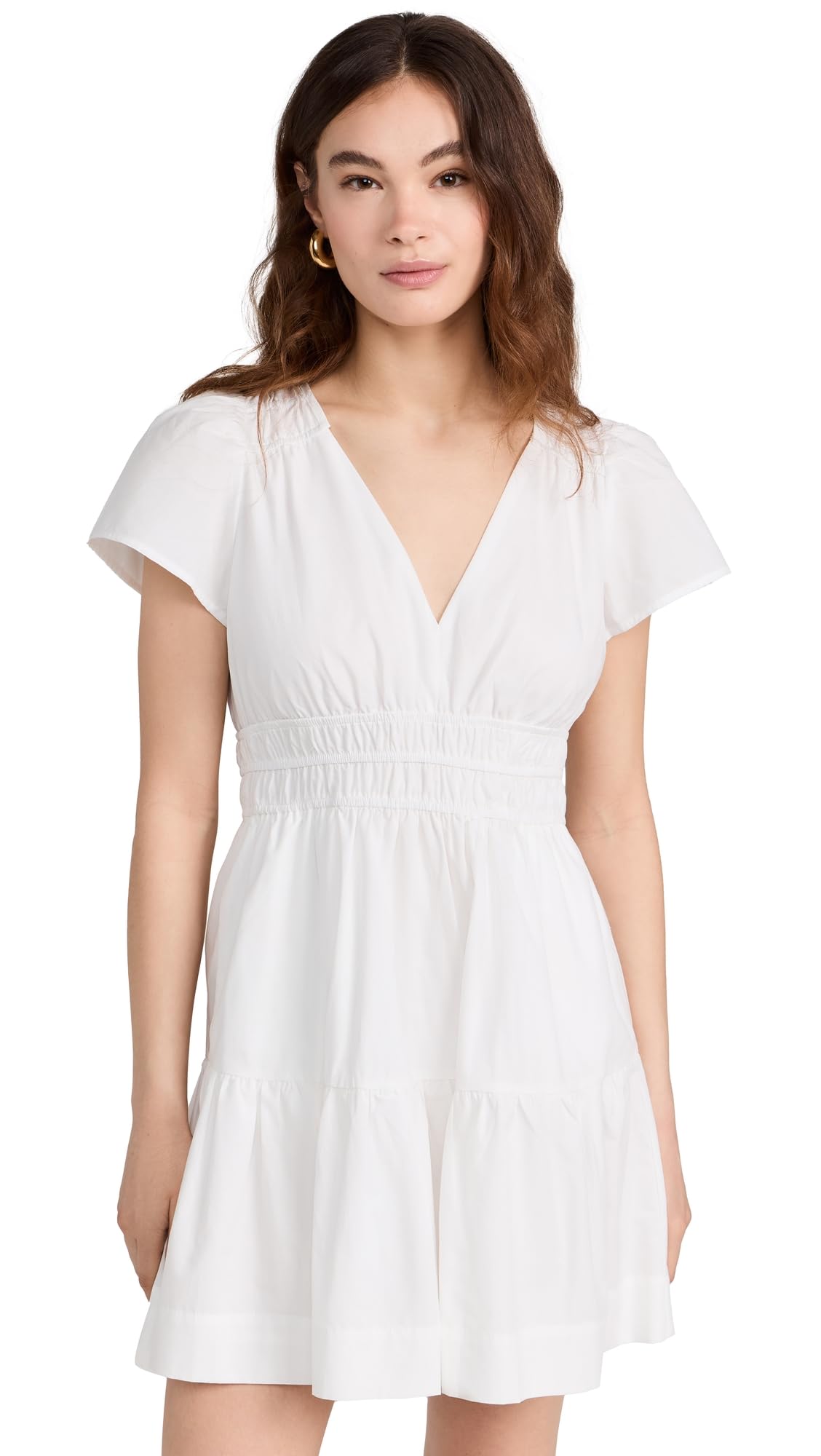 Women's Flutter Sleeve Summer Dress - Lightweight Flowy A-Line Sundress for Beach, Vacation & Casual Wear