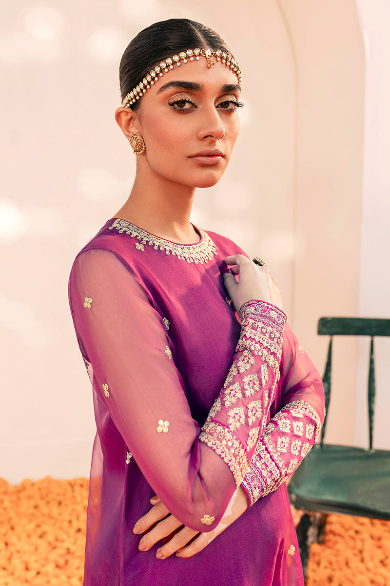 Magenta Plush Embroidered Shirt for Women - Soft & Stylish Casual Blouse - Perfect for Office, Date Night & Everyday Wear