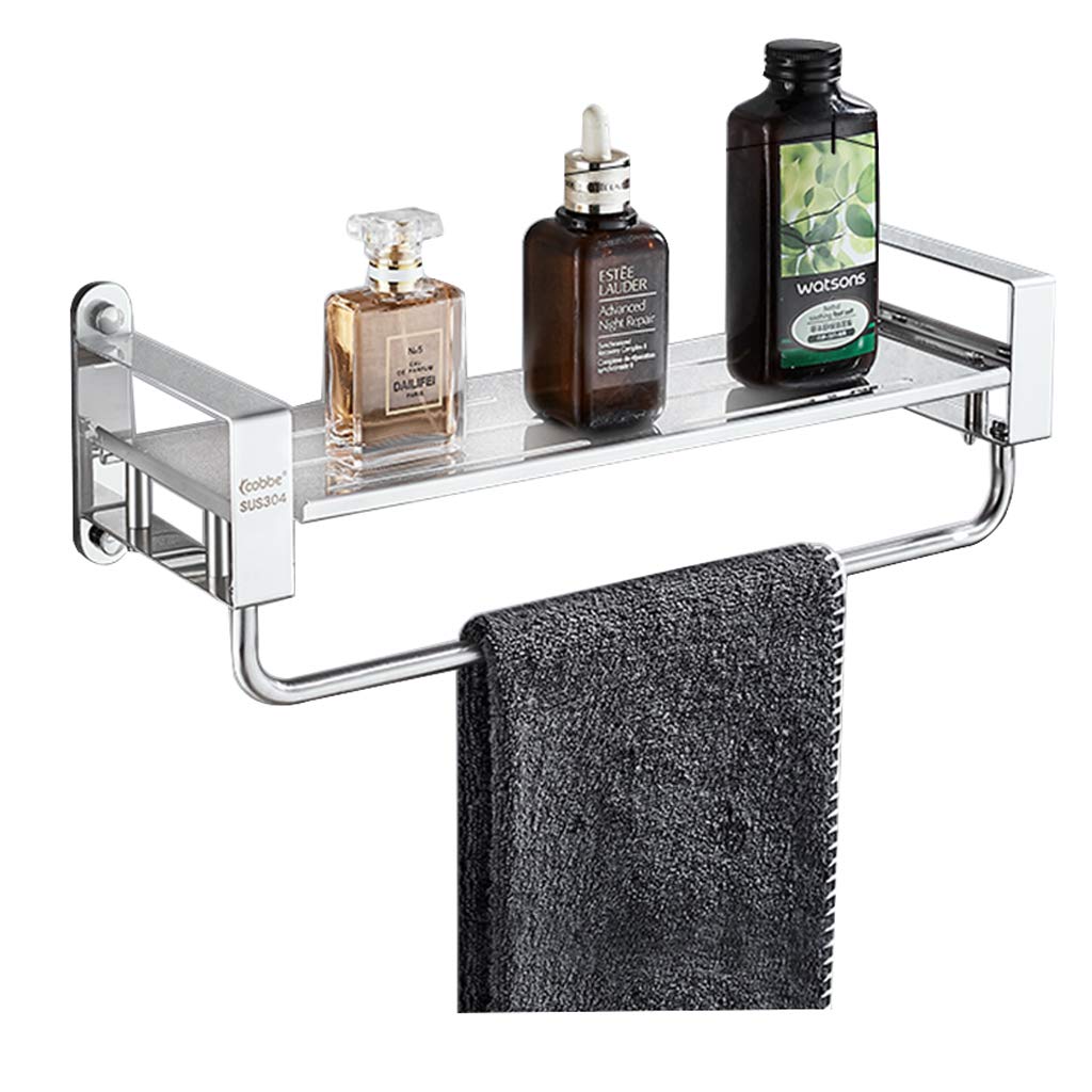 Premium 304 Stainless Steel Foldable Wall Mounted Bath Towel Rack with 5 Hooks & Towel Bar - Space Saving Double Towel Holder for Bathroom, Hotel & Home Use - Perfect for Small Spaces & Luxury Bathroom Organization