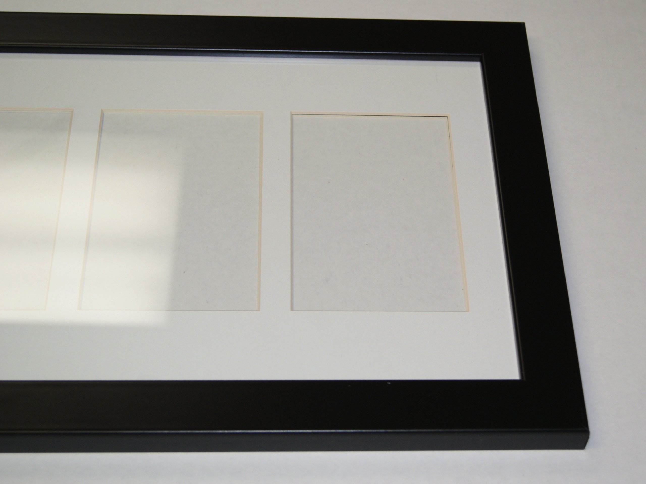 Creative Letter Art - 10x55 Inch 13 Opening 4x6 Black Picture Frame with 10x56 Black Mat Collage | Scratch-Resistant Acrylic | Alphabet Photography Wall Decor | Perfect for Living Room, Bedroom & Office Décor