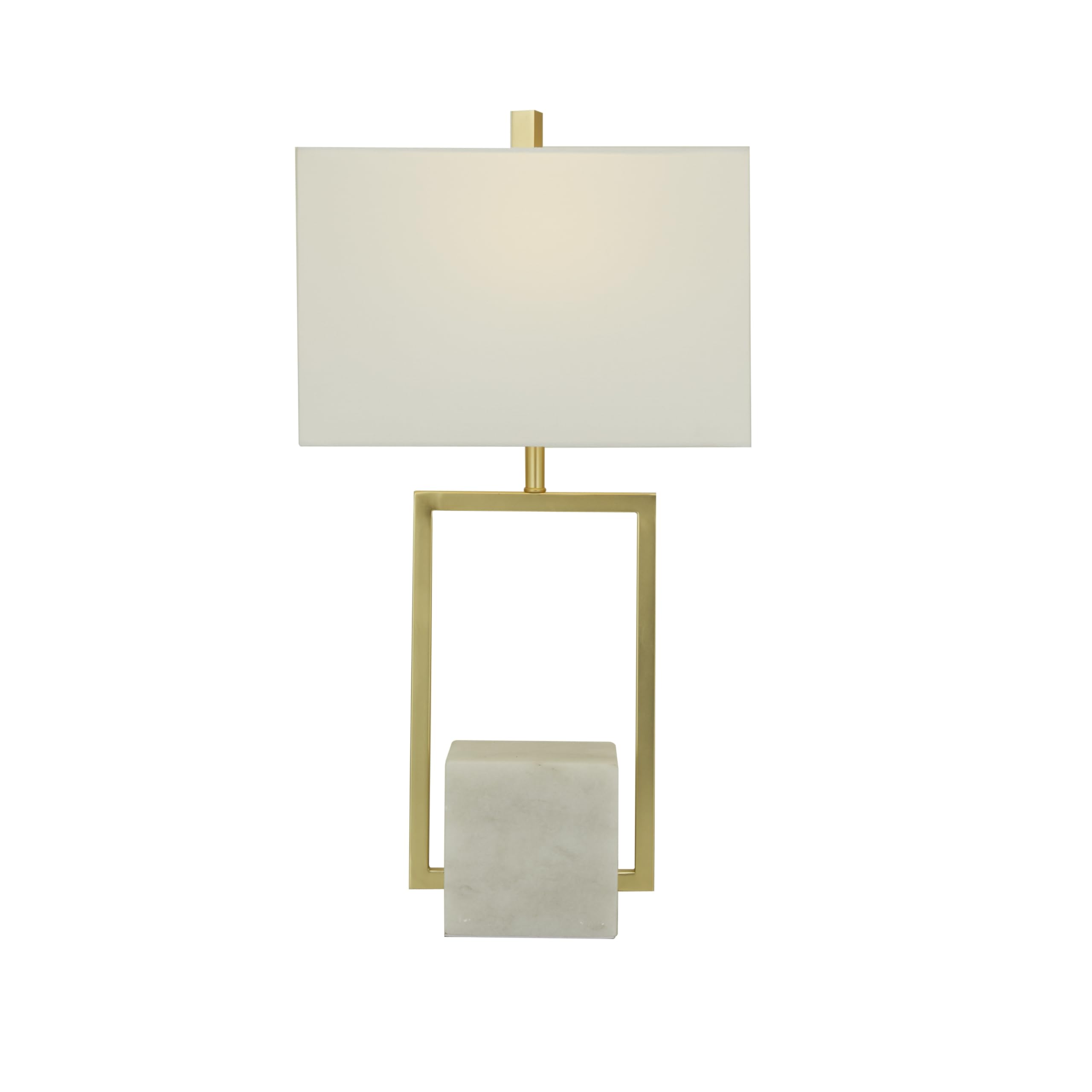 CosmoLiving by Cosmopolitan Modern Marble Table Lamp with Geometric Square Shade - 15