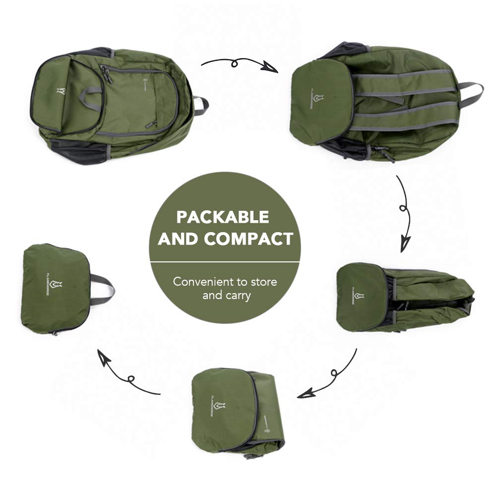 Lightweight Foldable Hiking Backpack for Men & Women - Waterproof Packable Daypack for Travel, Camping & Outdoor Adventures | Perfect for Hiking, Commuting & Daily Use