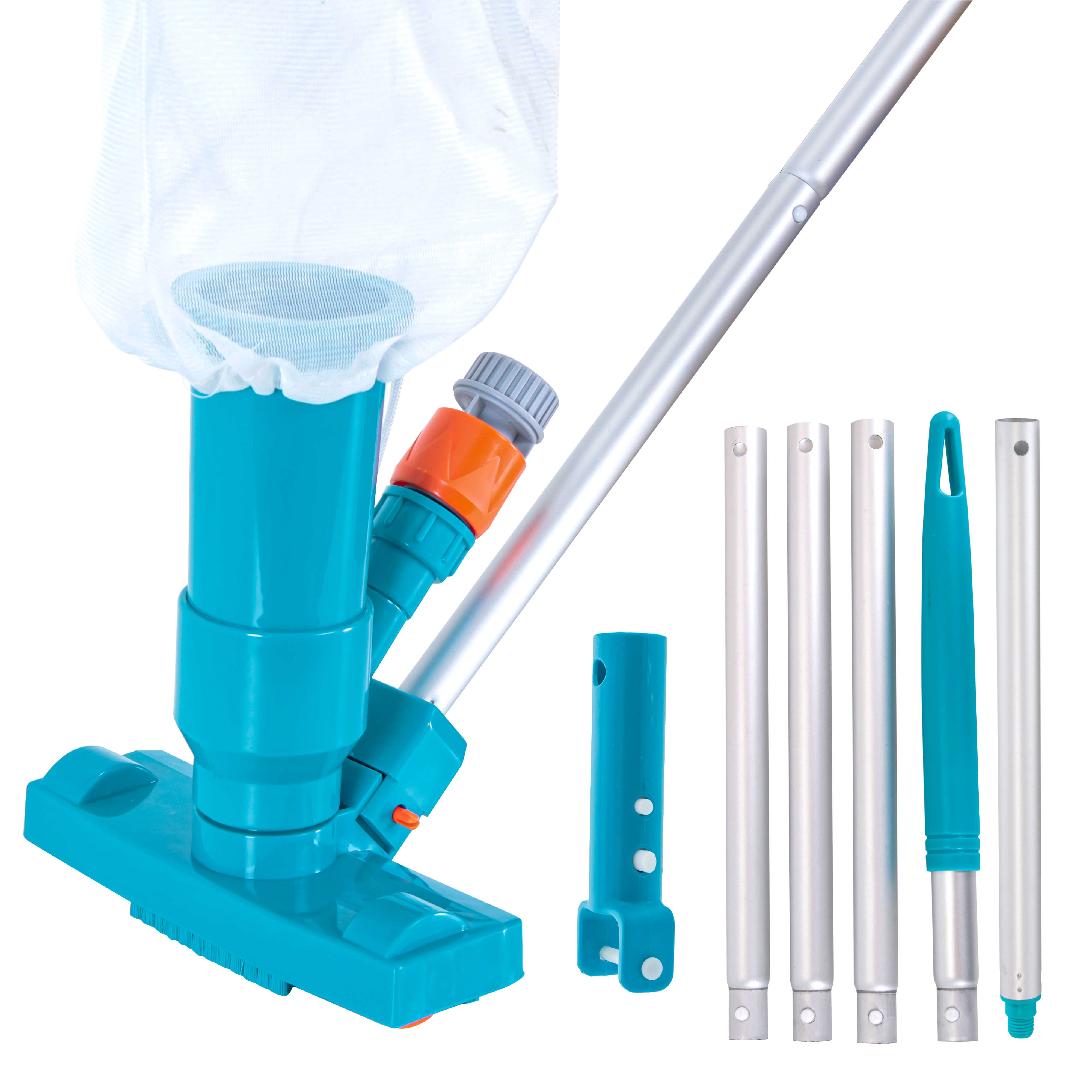 U.S. Pool Supply® Portable Deluxe Jet Pool Vacuum - Underwater Cleaner with Telescopic Pole, Brushes & Leaf Bag - Ideal for Above Ground Pools & Spas - Perfect for Quick Cleaning & Maintenance