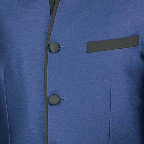 Slim Fit Mandarin Collar Nehru Jacket Suit with Banded Trim - Includes 1 Pair of Socks | Formal Wear for Weddings, Business Meetings & Special Occasions