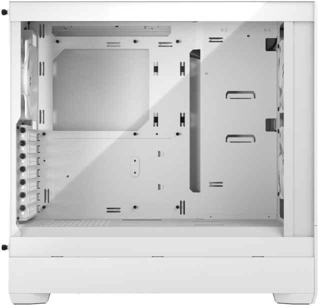 G5 Pop Air White Mid Tower PC Case - High Airflow Gaming Chassis with Tempered Glass Side Panel for Custom Builds & RGB Lighting Setup