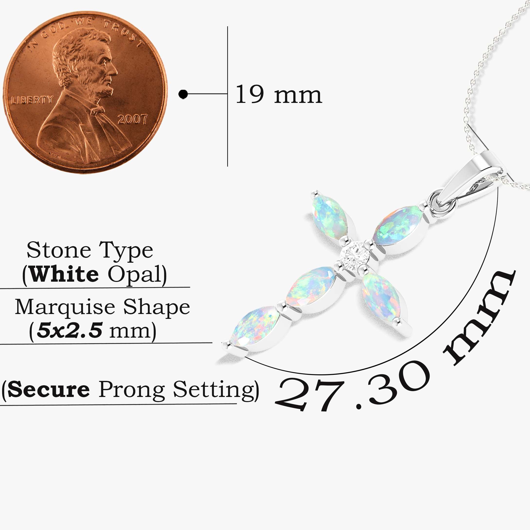 Natural Multi Fire Opal Marquise Shape Gemstone Pendant Necklace for Women - Elegant Handmade Jewelry Gift for Birthday, Anniversary & Special Occasions