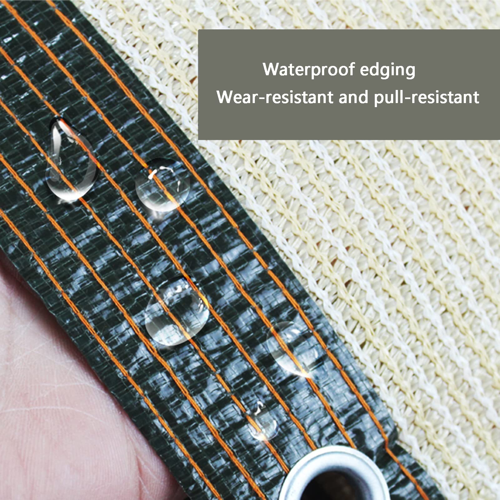 90% Sun Shade Netting UV Protection Cloth - 5x6m Beige Sunscreen Fabric for Carport, Greenhouse, Terrace - Durable & Easy to Install - Perfect for Outdoor Shade, Plant Protection & Sun Damage Prevention