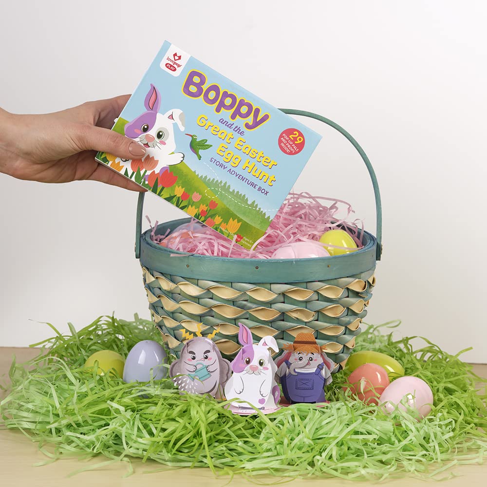 Lovepop Boppy Easter Egg Hunt Adventure Box - 29 Mini Pop-Up Characters Easter Gift Basket for Kids (6.45
