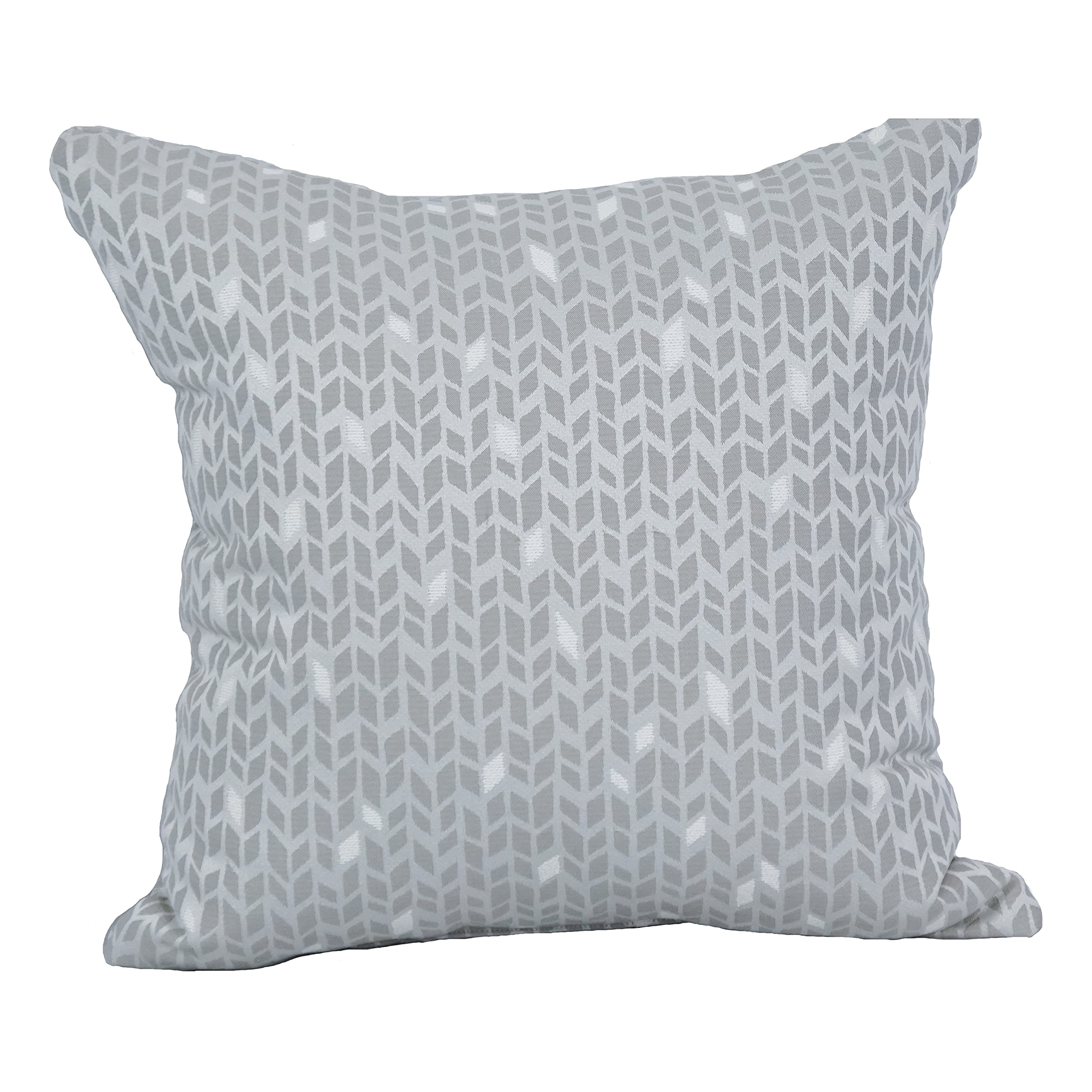 Blazing Needles 17x17 Inch Square Polyester Jacquard Throw Pillows - Set of 2, Banyan Linen Pattern - Soft Decorative Couch Pillows for Living Room, Bedroom & Sofa