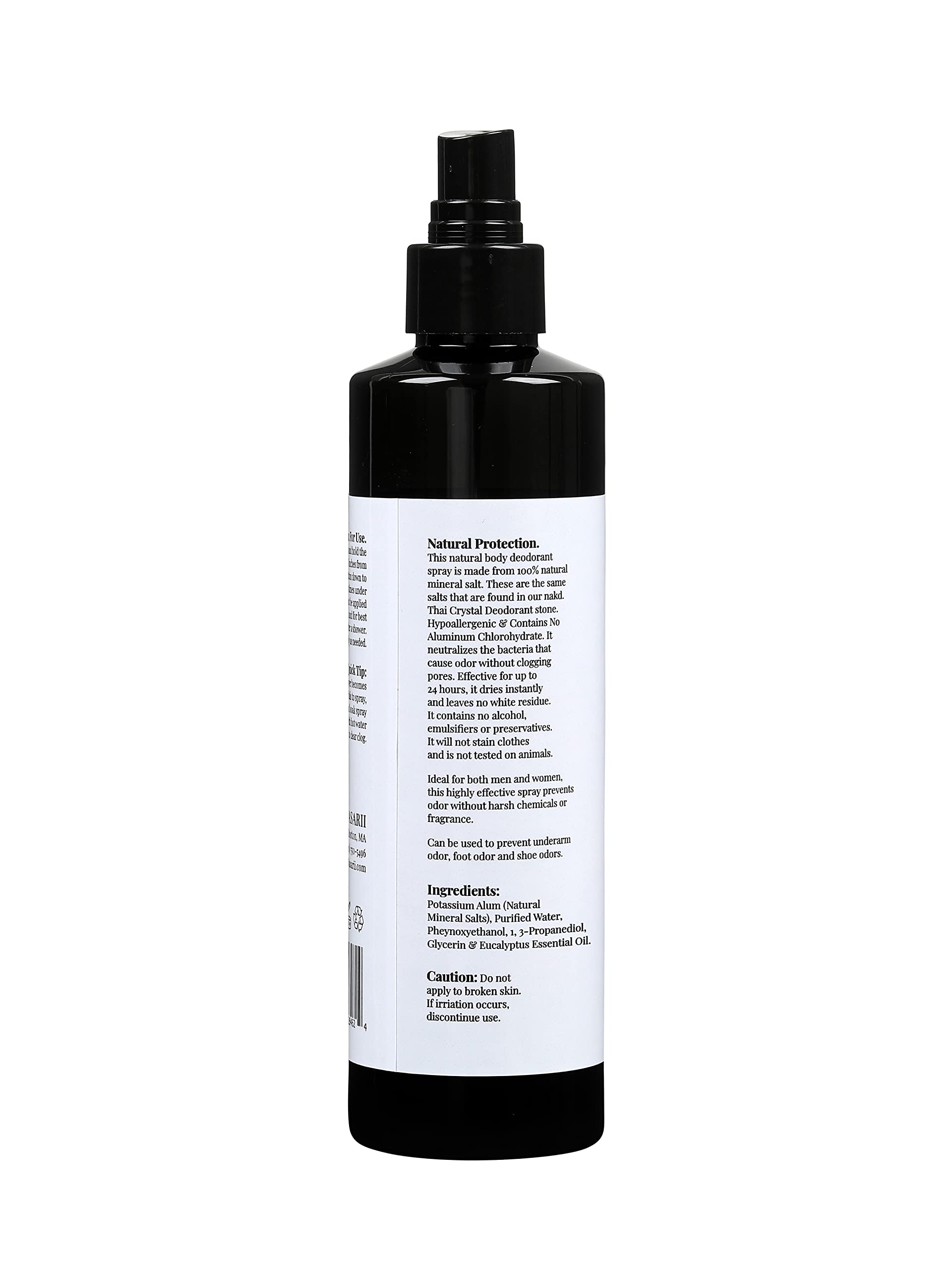 Natural Aluminum-Free Deodorant Spray - 8.45oz + 3.3oz Travel Size Crystal Salt Spray for Women, Men & Kids - Eucalyptus Scented, Vegan & Cruelty-Free - Perfect for Gym, Travel & Daily Freshness