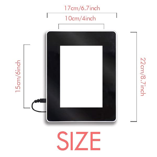 Multifunctional Magic Mirror Lamp with Photo Frame & Dustbin - Perfect for Home, Office, and Care Environment Organization