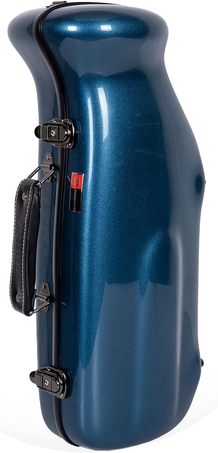 Premium Crossrock Fiberglass Trumpet Case - Durable Hardshell with Adjustable Backpack Straps (Blue) - Perfect for School, Marching Band & Travel Protection