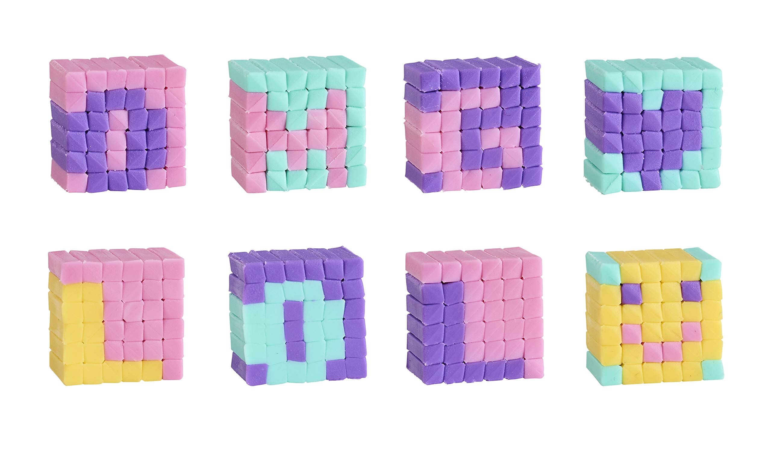 Pretty Pixels Eraser Maker Mini Pack - Cute DIY Eraser Kit for Kids & Adults - Fun School, Office & Craft Supplies for Stress Relief & Creative Play